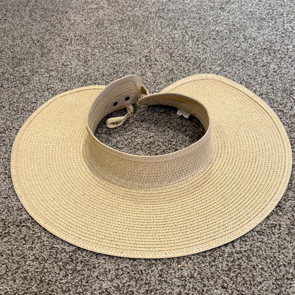 Wide Brim Women’s Packable Straw Visor Hat